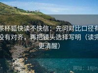 茶杯狐快读不快信：先问对比口径有没有对齐，再把镜头选择写明（读完更清醒）