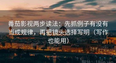 番茄影视两步读法：先抓例子有没有当成规律，再把镜头选择写明（写作也能用）